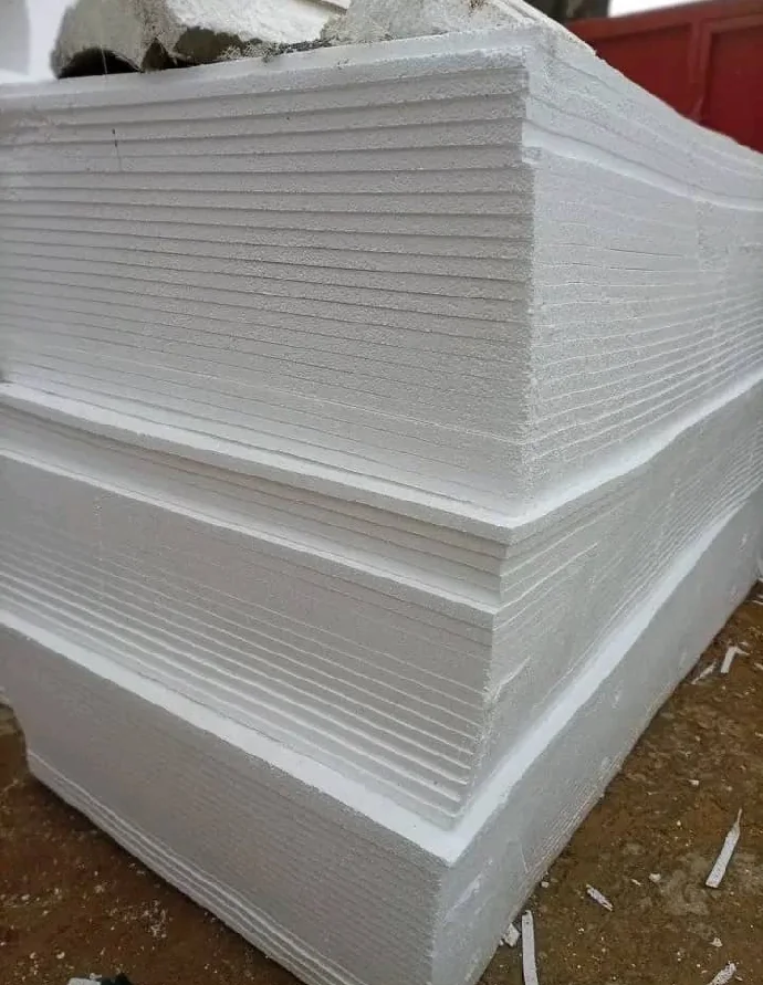 Close-up of protective packaging foam material texture